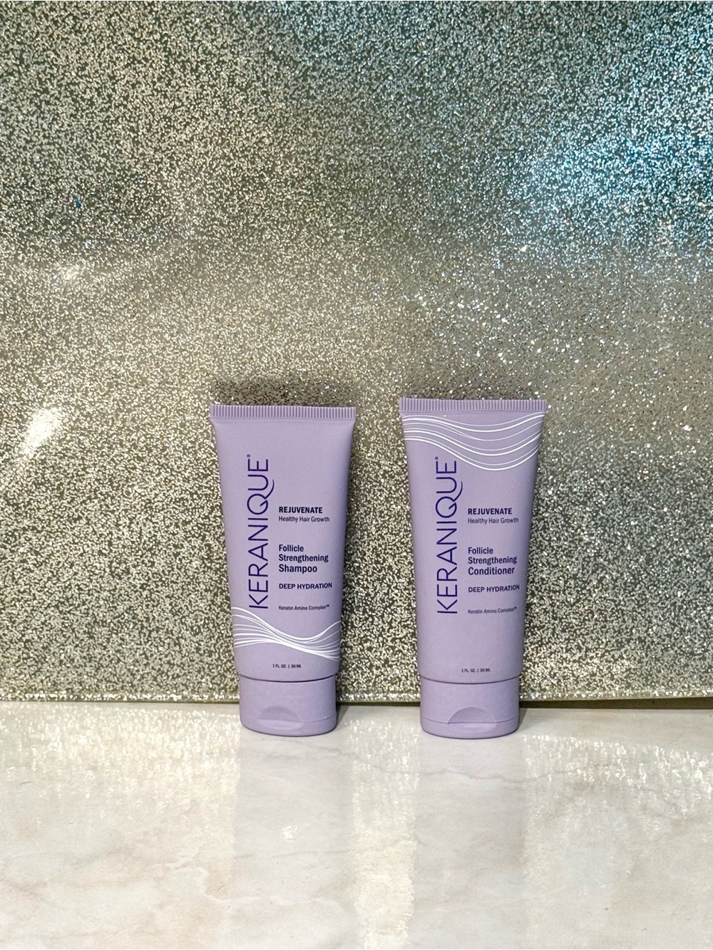5 for $25 item 🌺 Mini Travel Size Keranique Rejuvenate  Shampoo & Conditioner
